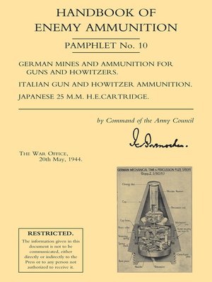 cover image of Handbook of Enemy Ammunition: German Mines and Ammunition, Italian and Japanese Ammunition